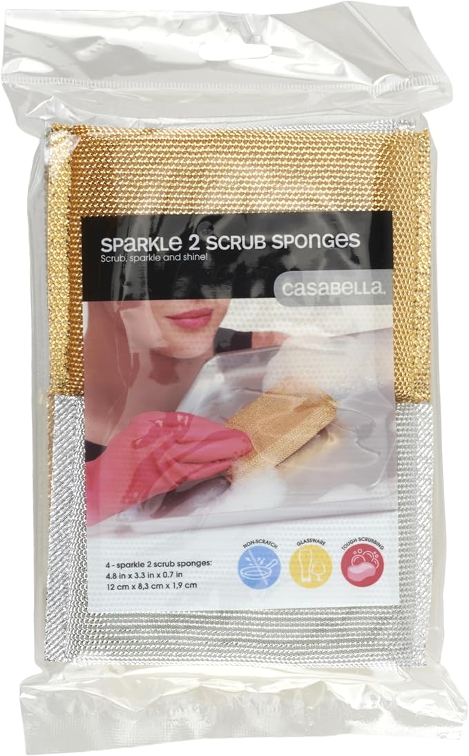 Casabella Sparkle Scrub Sponge Set Absorbent Sponges - Image 2