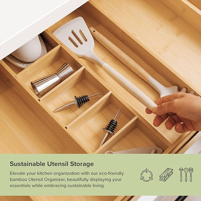 KitchenEdge Adjustable Kitchen Drawer Organizer - Image 5