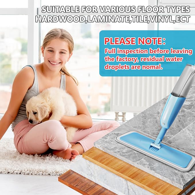 Spray Wet Mops for Hardwood Floors- MEXERRIS Microfiber Dust Dry Mop - Image 6