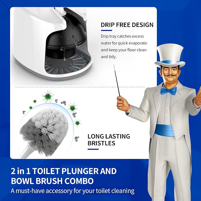 MR.SIGA Toilet Plunger and Bowl Brush - Image 3