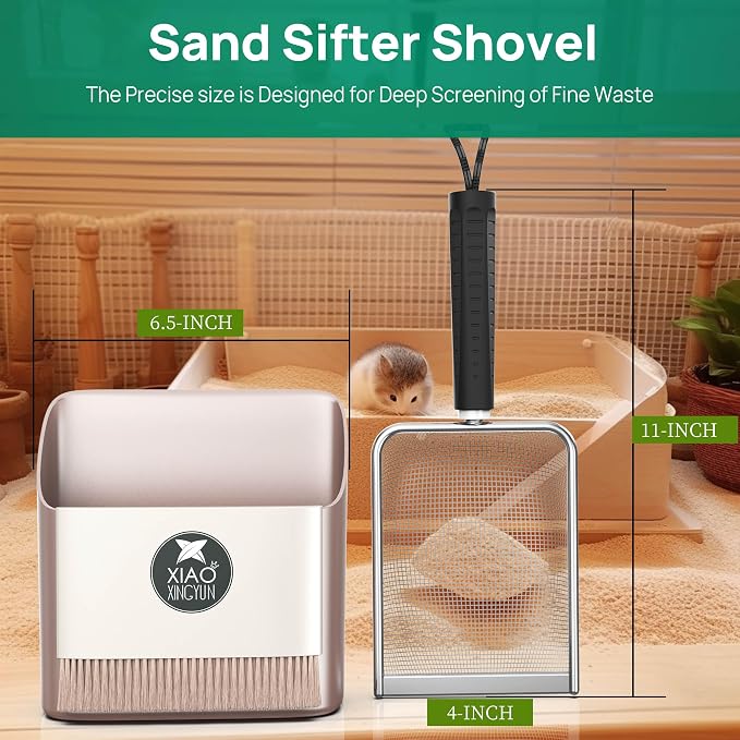 Hamster Metal Litter Scoop for Sandbath Box, Stainless Steel Litter Scooper - Image 6