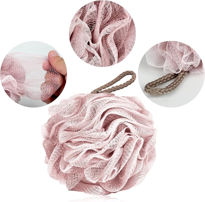Fu Store Loofah Sponge Shower Loofahs 50g Bath Sponges Mesh Balls 4 Colors - Image 3