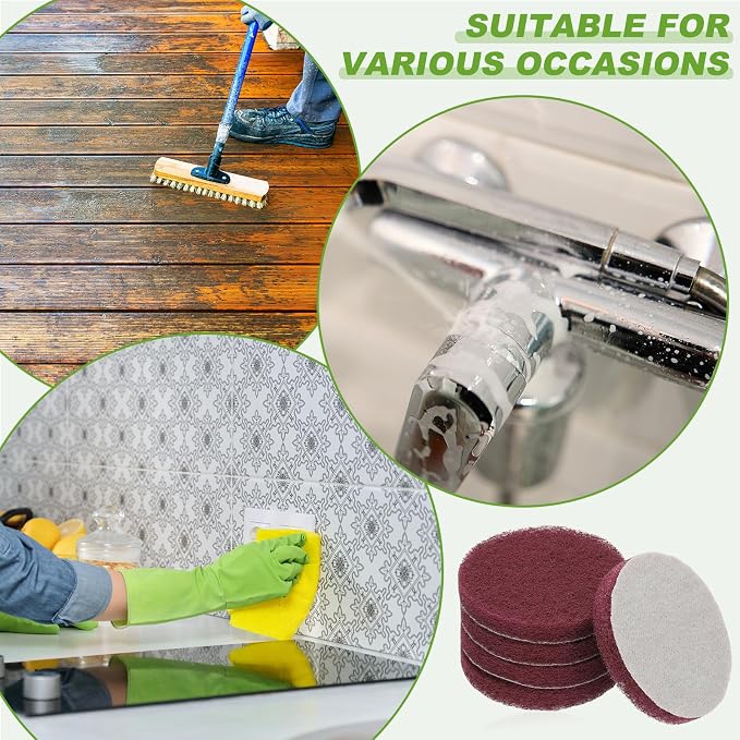 Power Scrub Pads, Scrubbing Pads 320 Grits Scouring Discs - Image 7