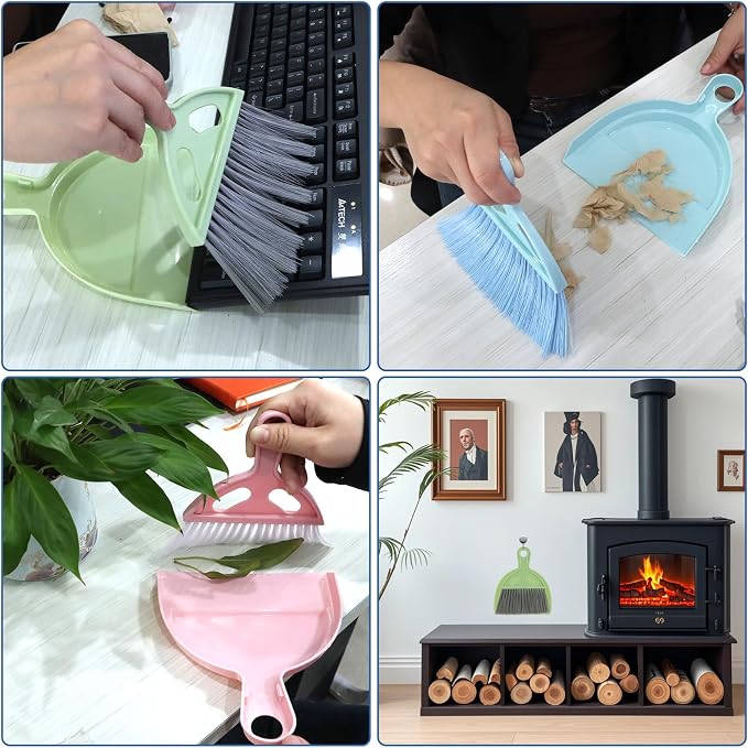 6PCS Small Dustpan and Brush Set, Mini Dust Pan and Brush, Hand Broom and - Image 7