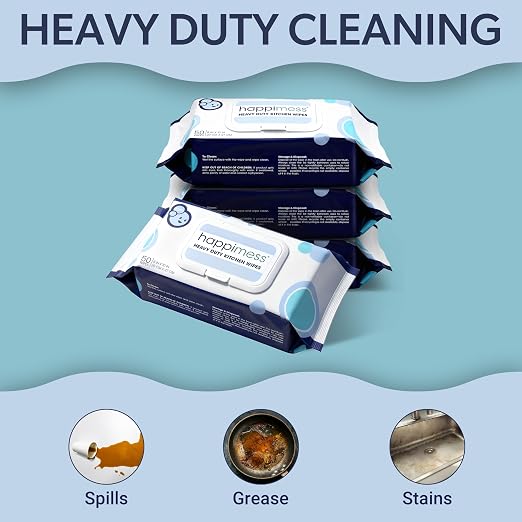 happimess WPE1003A-4SET Reusable Heavy Duty Kitchen Wipes, Strong & Durable - Image 5