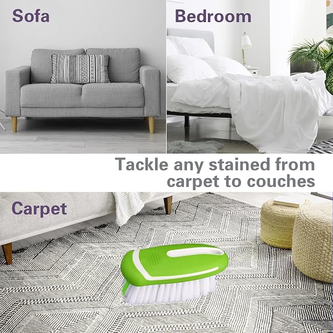 Carpet and Upholstery Cleaning Brush, Carpet Scrubber Stiff Bristle Detailing - Image 5