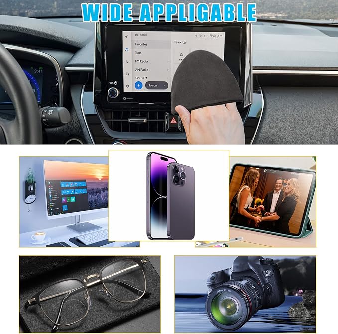 Car Screen Cleaner, 4.72×3.93" Triangle Microfiber Auto Screen Cleaning Pad - Image 6