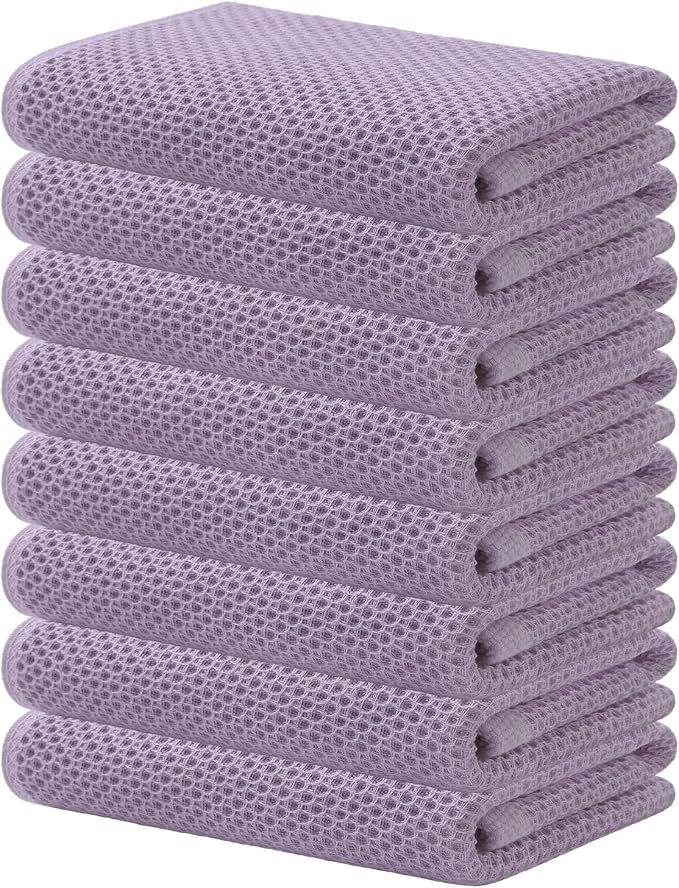 Kitinjoy 100% Cotton Waffle Weave Kitchen Hand Towels by Kitinjoy