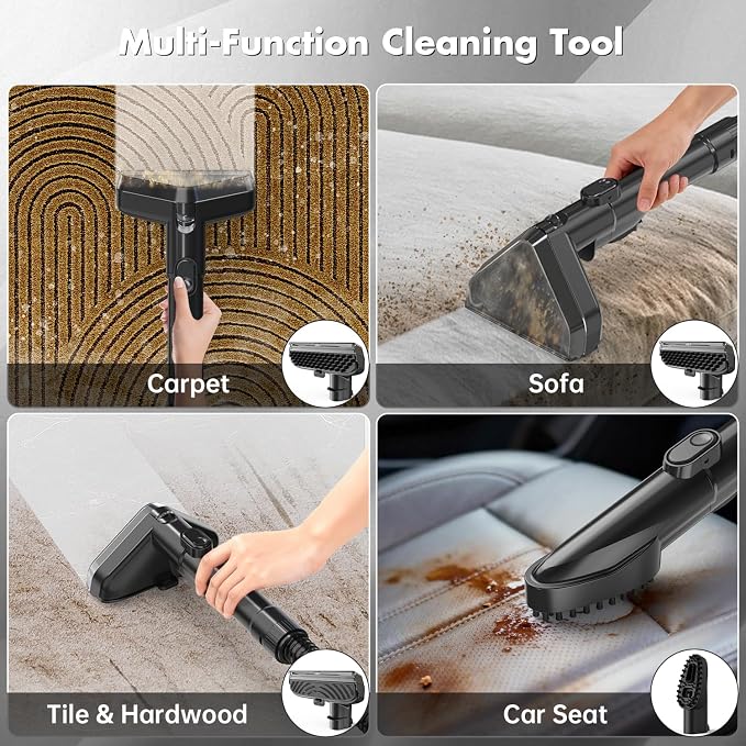 Portable Carpet & Upholstery Spot Cleaner Machine 20Kpa Power Suction Carpet - Image 7