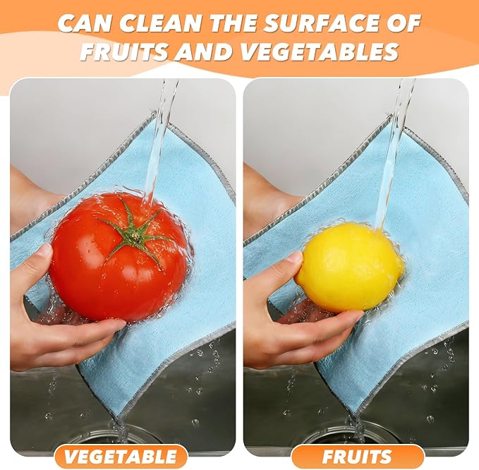 12Pack Upgrade Multipurpose Wire Dishwashing Rags, Dual-Side Non Scratch Wire - Image 6
