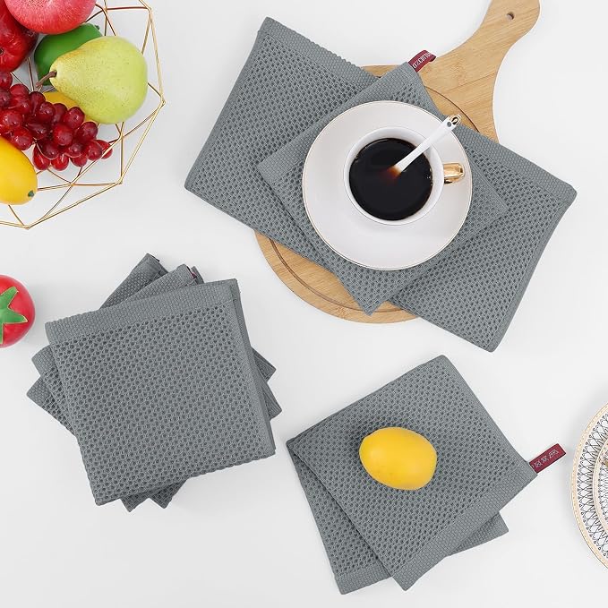 Homaxy 100% Cotton Waffle Weave Kitchen Dish Cloths, Quick Drying Dish Rags - Image 6