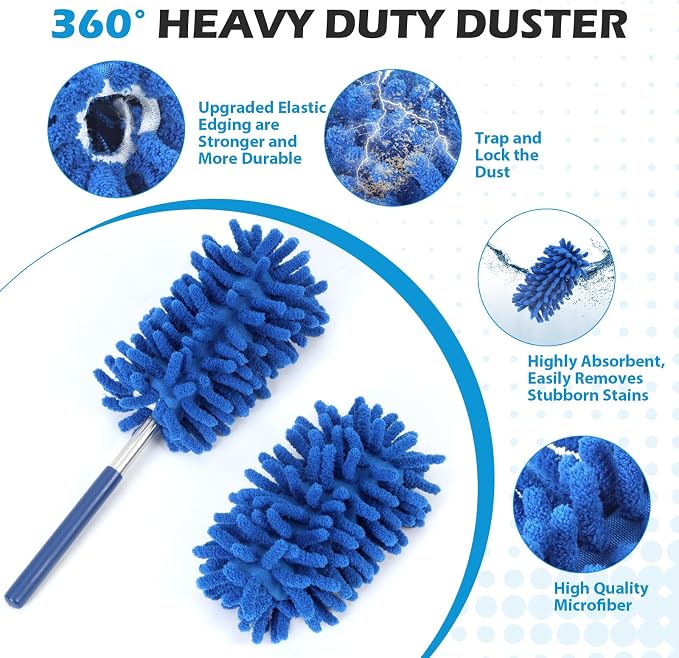 12 Pack Microfiber Dusters for Cleaning, High Duster - Image 7