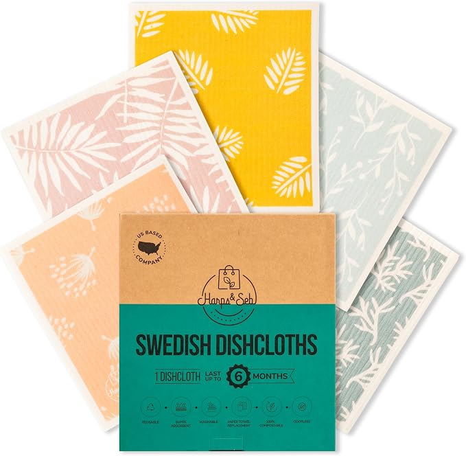 Harps&Seb Swedish Dishcloths for Kitchen Dish Towels by HarpsSeb