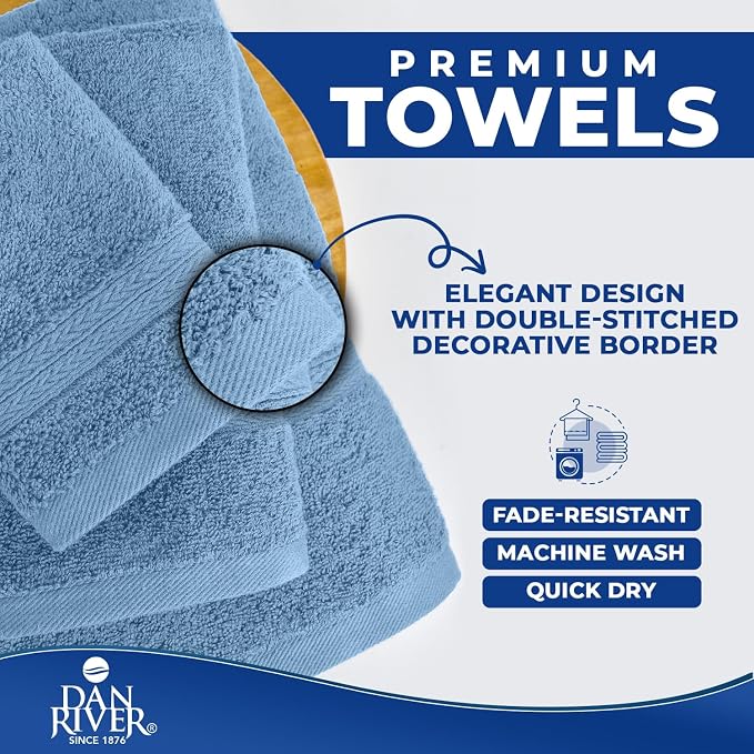DAN RIVER 8 PC Luxury Bath Towels - Image 6