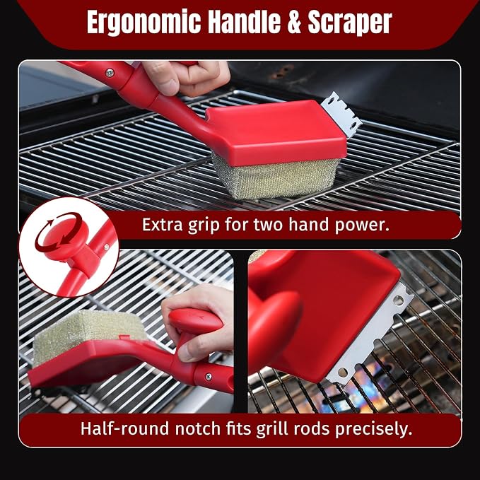 Grill Brush Bristle Free with Aramid Fiber - Image 5