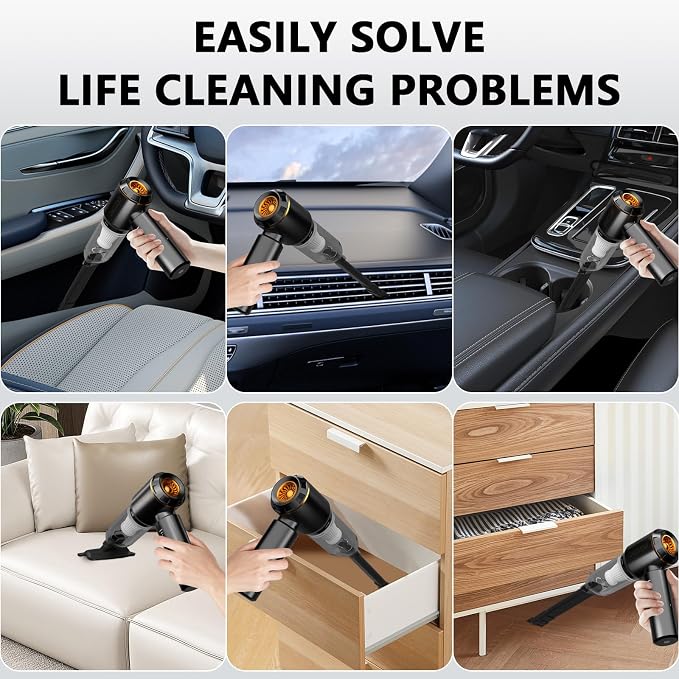 Car Vacuum Cleaner, Handheld Vacuum, 20000PA High Power 4-in-1 Portable - Image 5