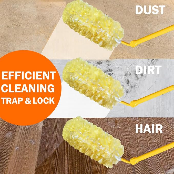 60 Heavy Duty Duster Refills for Swiffer Duster, 3 ft Extendable Handle + 1 - Image 6
