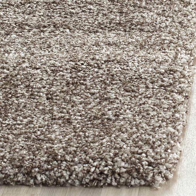 SAFAVIEH Milan Shag Collection Runner Rug - 2' x 14', Grey, Solid Design, Non-Shedding & Easy Care, 2-inch Thick Ideal for High Traffic Areas in Living Room, Bedroom (SG180-8080)