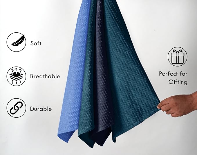 Waffle Dishcloths, 12x12 Inch, Quick Drying, Machine Washable, 100% Cotton - Image 3