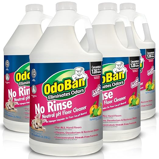 OdoBan Pet Solutions No Rinse Neutral pH Floor Cleaner Concentrate, Made in the by OdoBan