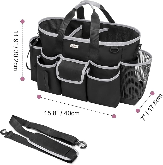LoDrid Cleaning Caddy Bag with Handle and Shoulder Strap, Cleaning Supplies - Image 5