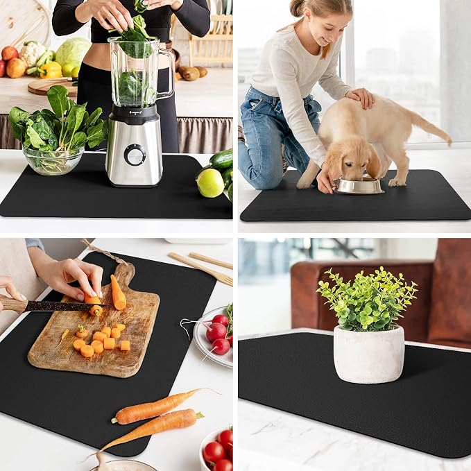 WISELIFE Dish Drying Mat Super Absorbent Drying Mat Large Dish Drying Mats - Image 6