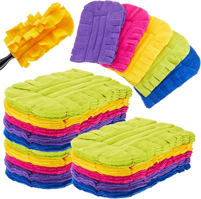Zubebe 20 Pcs Duster Refill Reusable Fleece Duster Refills Feather Flat Dusters by Zubebe