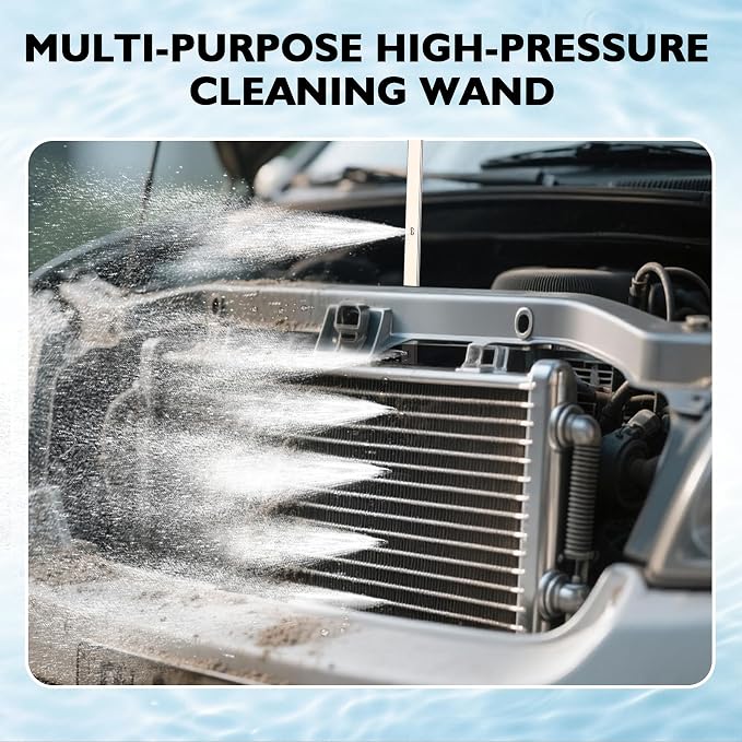 48" and 24" Radiator Cleaning Wand Set, 8 Nozzle Tips Pressure Washer Wand - Image 6