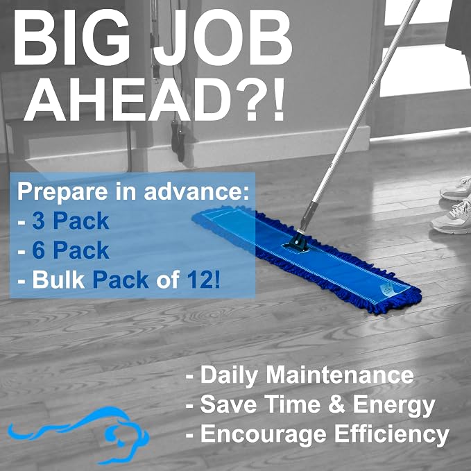 KLEEN HANDLER 24 Inch Microfiber Dust Mop, Medium Washable Commercial, - Image 3