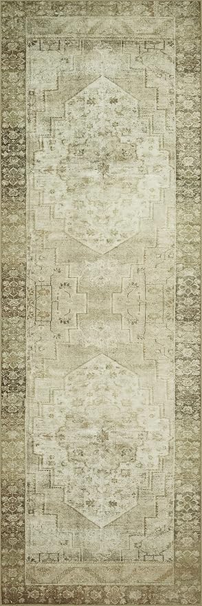 Loloi Magnolia Home by Joanna Gaines Banks Collection BAN-06 Natural/Granite 3'-6" x 5'-6" .13" Pile Height, Machine Washable, Accent Rug