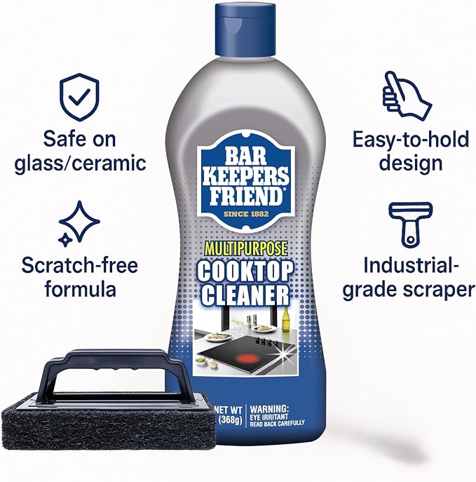 Glass StoveTop Cleaner For Electric Stove Flat Top. Kit Includes Cleaner Liquid - Image 2
