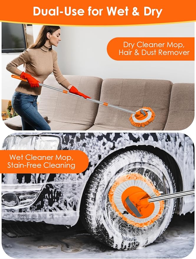 2 in 1 Lightweight Wall Cleaner Mop - Image 5