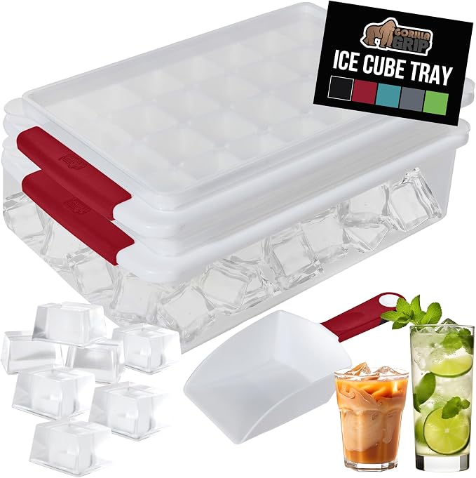 GORILLA GRIP Stackable Ice Cube Tray and Bucket Set by GorillaGrip