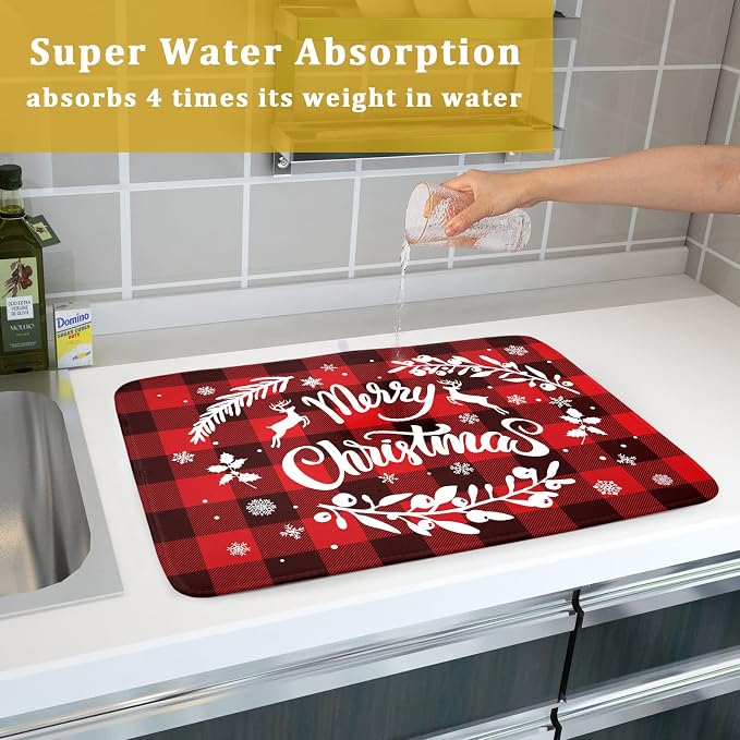 Merry Christmas Dish Drying Mat 18x24 Inch - Image 7