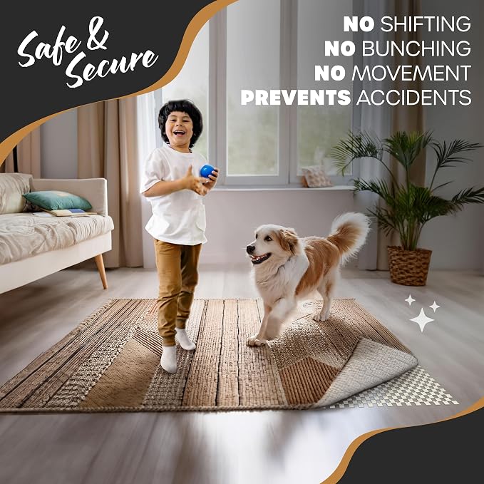 Nevlers 2 x 10 Ft Non Slip Rug Pad | Open Weave PVC Anti Skid Rug Gripper - Image 3