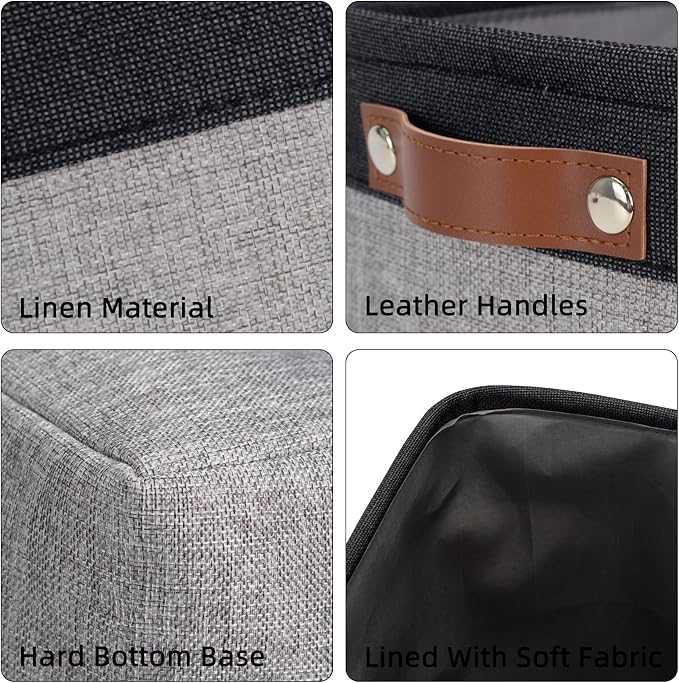 DULLEMELO Cube Basket for Storage, Collapsible Fabric Cube for Organizing - Image 3