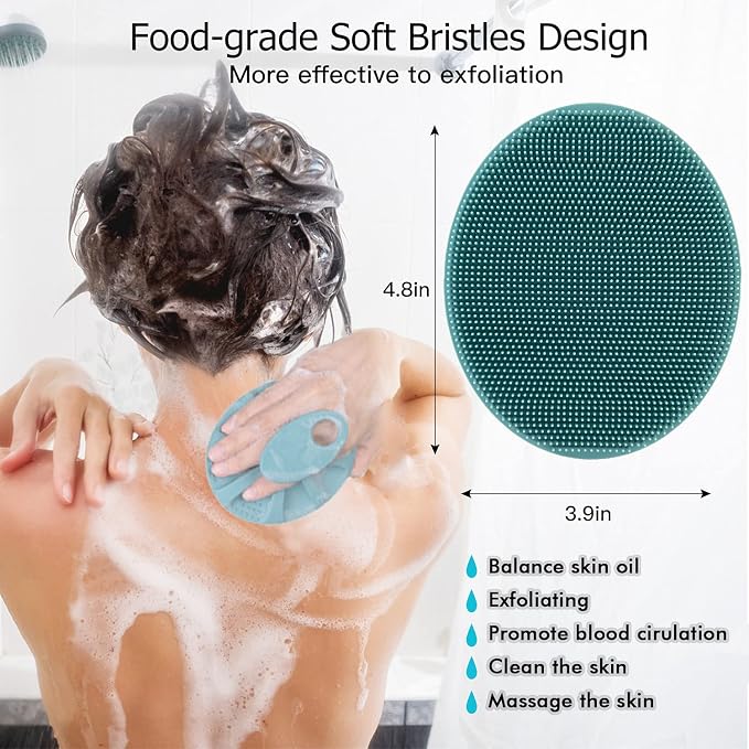 INNERNEED Food-Grade Soft Silicone Body Cleansing Brush Shower Scrubber - Image 6