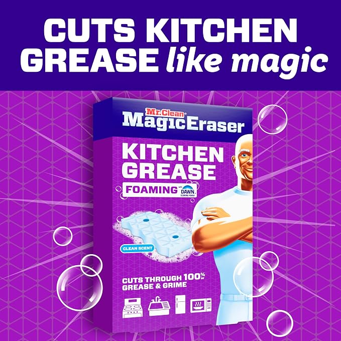 Mr. Clean Magic Eraser Foaming Sponge, Kitchen Grease Eraser, Dawn Cleaning - Image 2
