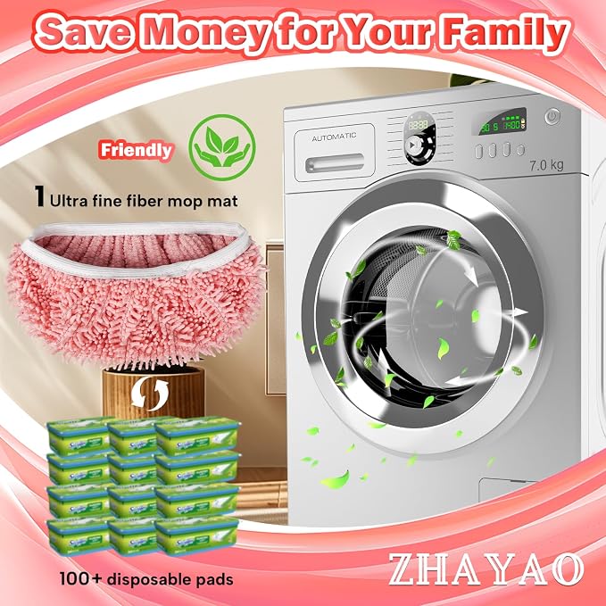 Reusable 100% Coral Fleece Mop Pads Compatible - Image 5
