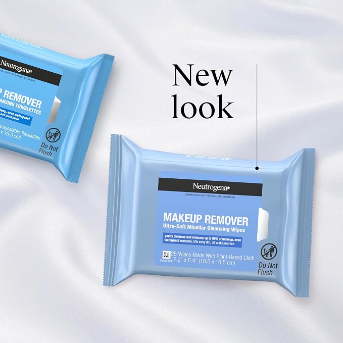 Neutrogena Makeup Remover Wipes, Daily Ultra-Soft Micellar Cleansing Wipes - Image 3