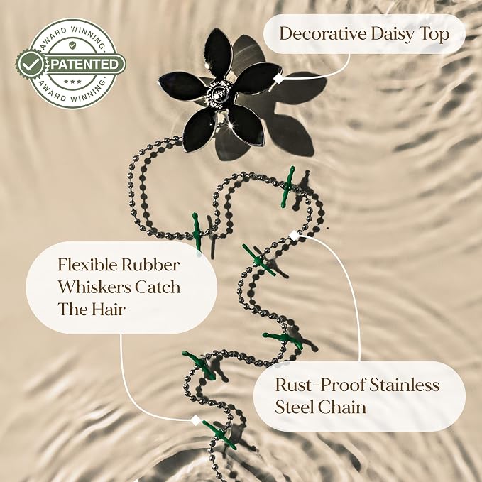 ​DrainWig Shower Drain Hair Catcher – Disposable Silver Flower – No-Touch Hair - Image 7