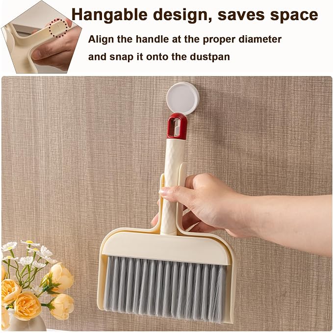 Mini Handheld Broom and Dustpan Set, Small Dust Pan and Brush Set Cleaning - Image 6
