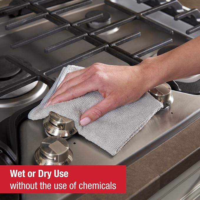 Rubbermaid Microfiber Cloth Towels 14"x14" Non-Scratch Reusable/Washable - Image 3