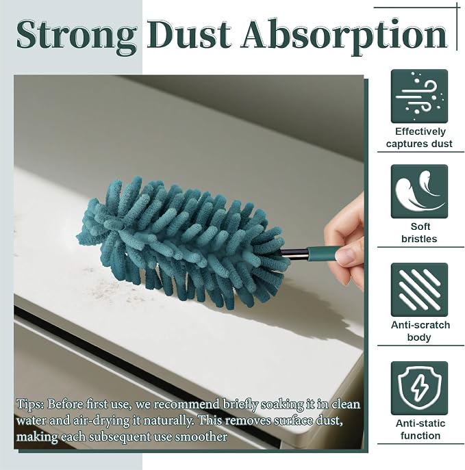 2 PCS Car Interior Duster with Extension Pole, Microfiber Car Dusters with - Image 5