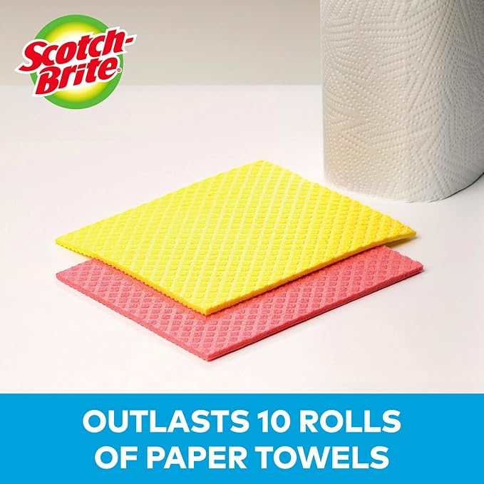 Scotch-Brite Sponge Cloth – 6-Pack, Reusable and Washable, Highly Absorbent - Image 2