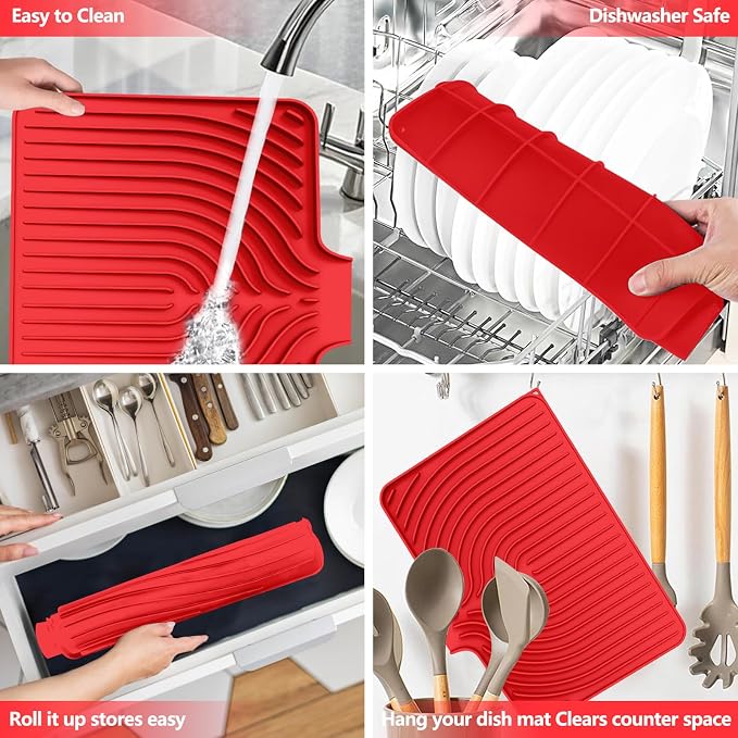 Dish Drying Mat for Kitchen Counter, - Image 5