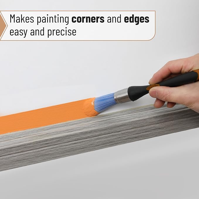 Bates- Trim Paint Brush, 0.75 Inch, Ergonomic Non-Slip Handle, Synthetic - Image 4