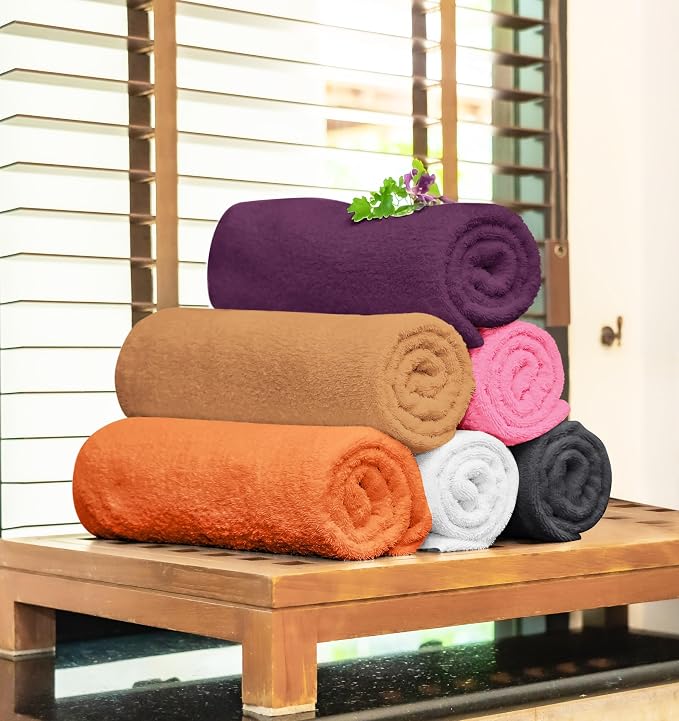 Towel and Linen Mart 100% Cotton 6 Pack Bath Towel Set, Quick Dry, Super - Image 2