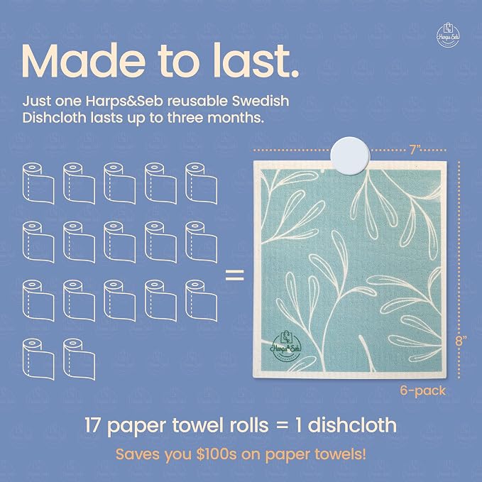 Harps&Seb Swedish Dishcloths for Kitchen Dishcloths - Image 5