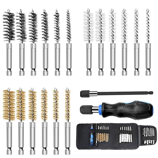MAXAMN Wire Brush for Drill 18-Pack, Wire Brushes for Cleaning Rust Tube by MAXMAN
